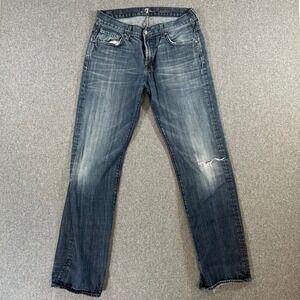 7 For All Mankind Austyn Relaxed Straight Leg Jeans Mens 32x32 Blue Denim USA